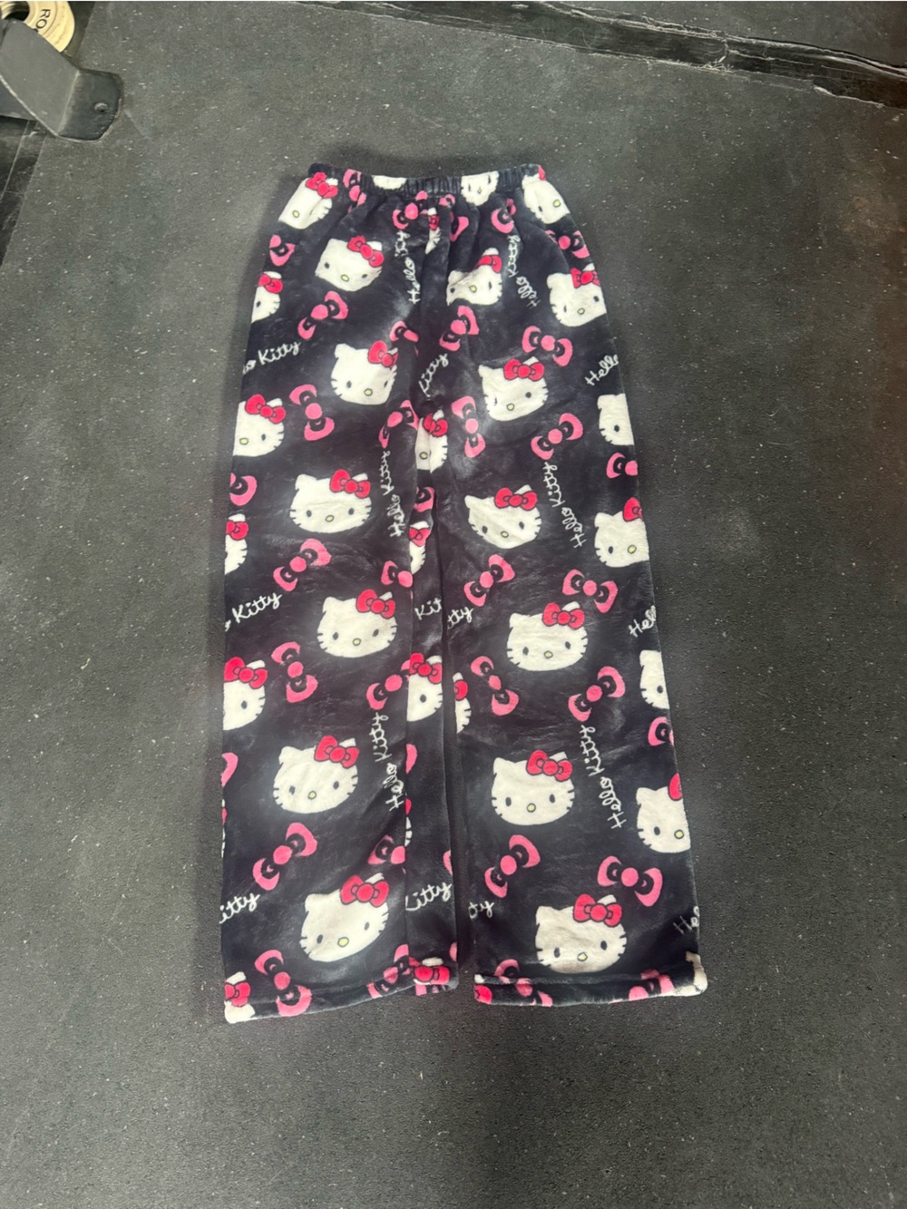 Hello Kitty Black & Pink Fuzzy Leg Warmers